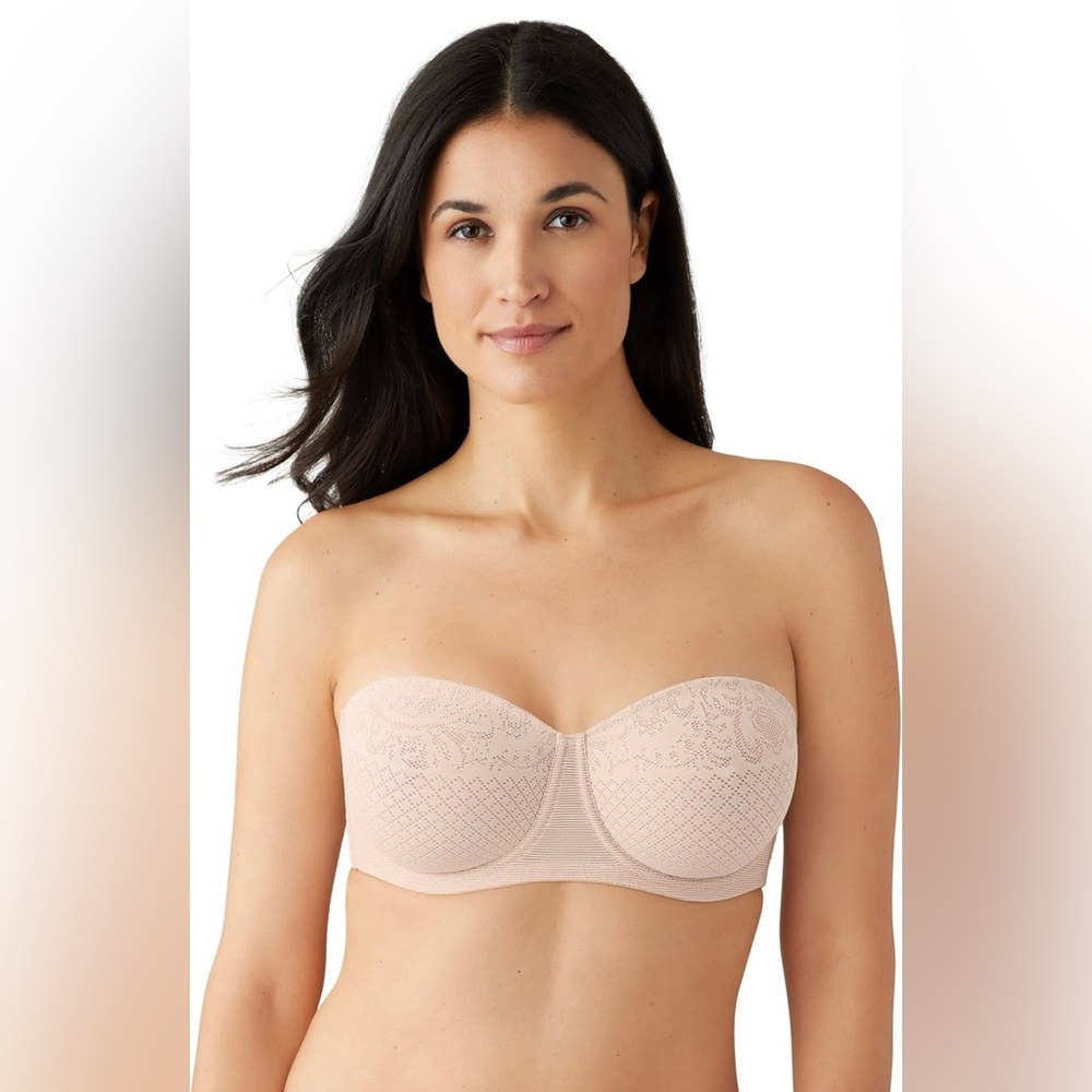 WACOAL Visual Effects strapless underwire minimizer bra size 34DD 854310